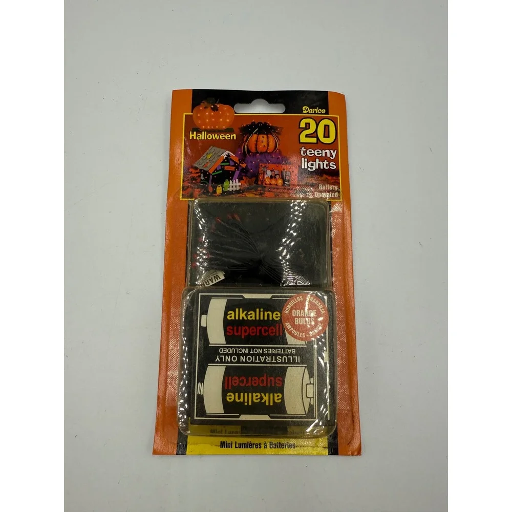 Darico Halloween Teeny Lights 20 Count Battery Operated Purple Orange 3 Pack